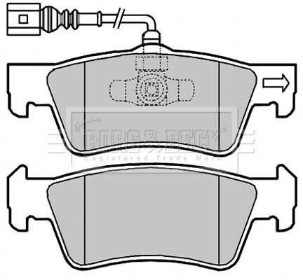 BORG & BECK Комплект тормозных колодок, дисковый тормоз BBP2010